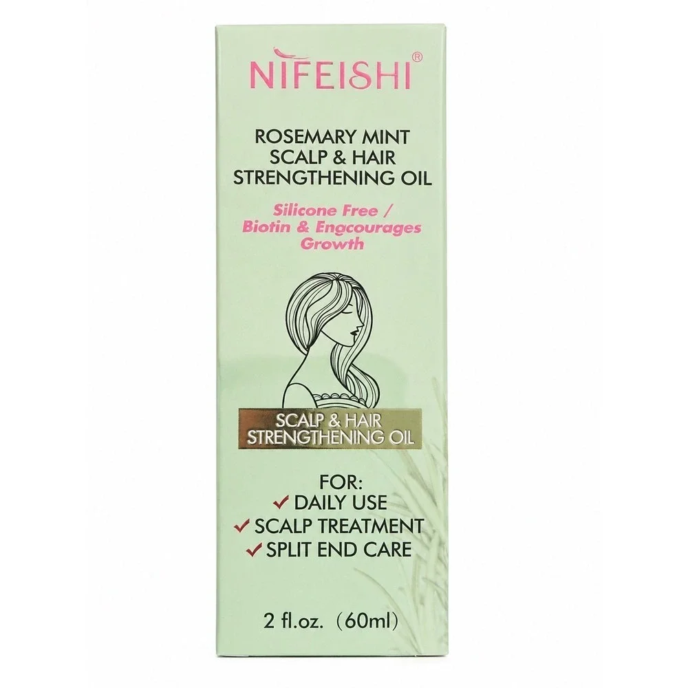 Nifeishi Rosemary Mint Scalp & Hair Strengthening Oil Biotin 2oz 60ml FB32332
